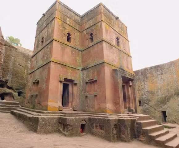 Church of Saint George, rock-hewn churches in Lalibela Ethiopia