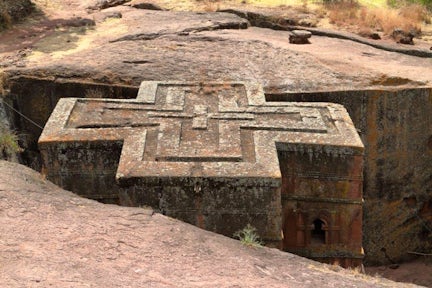 Church of Saint George, rock-hewn churches in Lalibela Ethiopia