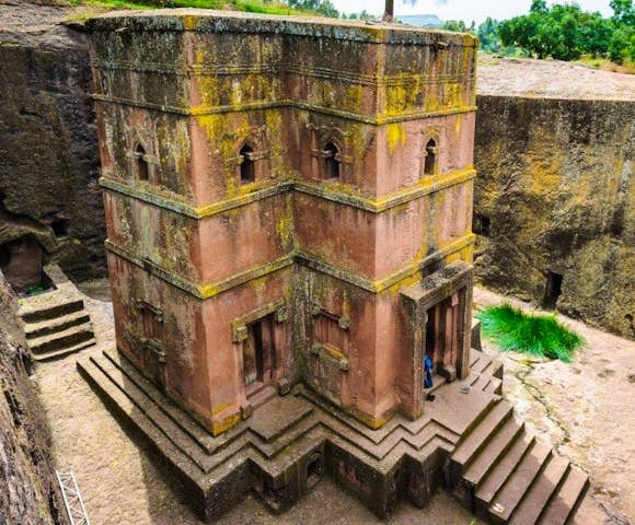 Church of Saint George, rock-hewn churches in Lalibela Ethiopia