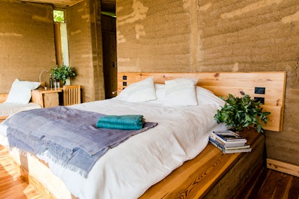 Double bed at Limalimo Lodge in the Simien Mountains
