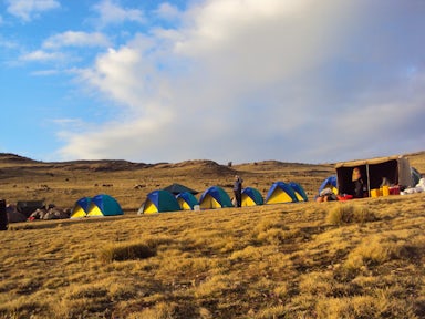 Campsite in the Simien Mountains