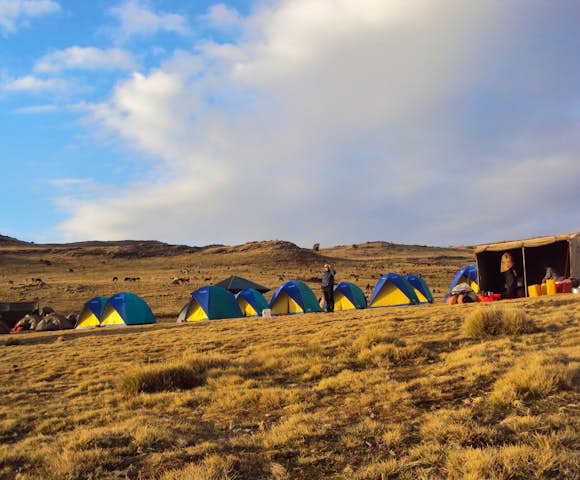 Campsite in the Simien Mountains