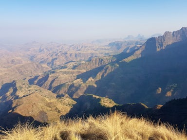 Landscape view in the Simien Mountains