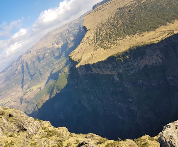 View of escarpment in the Simien Mountains