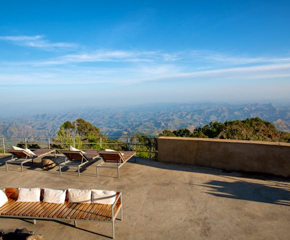 View from deck of Limalimo Lodge in the Simien Mountains