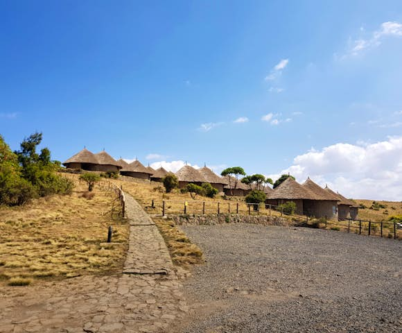 Tukuls at Simien Lodge in the Simien Mountains